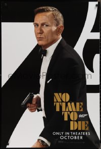 2w1049 NO TIME TO DIE teaser DS 1sh 2021 Daniel Craig as James Bond 007 w/ gun!