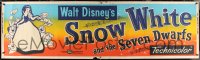 2w0001 SNOW WHITE & THE SEVEN DWARFS paper banner R1958 Walt Disney animated cartoon fantasy classic!