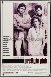 2w1069 PRETTY IN PINK 1sh 1986 great portrait of Molly Ringwald, Andrew McCarthy & Jon Cryer!