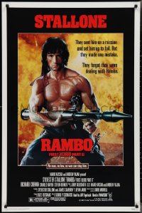 2w1078 RAMBO FIRST BLOOD PART II 1sh 1985 no law, no war can stop Sylvester Stallone w/his RPG!