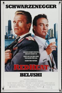 2w1080 RED HEAT 1sh 1988 great image of cops Arnold Schwarzenegger & James Belushi!