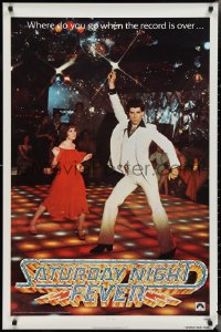 2w1102 SATURDAY NIGHT FEVER teaser 1sh 1977 best image of disco John Travolta & Karen Lynn Gorney!