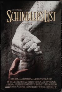 2w1104 SCHINDLER'S LIST DS 1sh 1993 Steven Spielberg World War II classic, Best Picture!