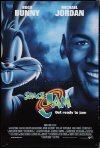 2w1123 SPACE JAM int'l 1sh 1996 cool dark image of Michael Jordan & Bugs Bunny in outer space!