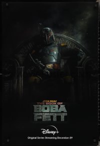 2w0737 BOOK OF BOBA FETT DS tv poster 2021 Walt Disney, great image of the bounty hunter on throne!
