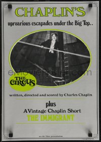 2w0286 CIRCUS/IMMIGRANT 14x20 special poster 1973 cool image balancing on tightrope!