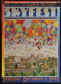 2w0267 DISNEYLAND 20x28 special poster 1985 the City of Anaheim presents Skyfest, Boyer art!