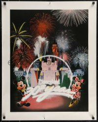2w0271 DISNEYLAND 23x29 special poster 1990s amusement park celebrating 30th year, Boyer art!