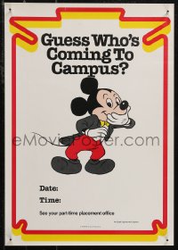 2w0269 DISNEYLAND 14x20 special poster 1990s guess who's coming to campus - Mickey Mouse!