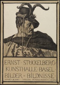 2w0116 ERNST STUCKELBERG 28x39 Swiss museum/art exhibition 1910s wonderful art of William Tell!