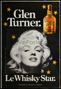 2w0034 GLEN TURNER SCOTCH WHISKEY DS 48x70 French advertising poster 1985 sexy Marilyn Monroe, rare!