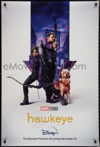 2w0741 HAWKEYE DS tv poster 2021 Jeremy Renner in the title role, great cast image!