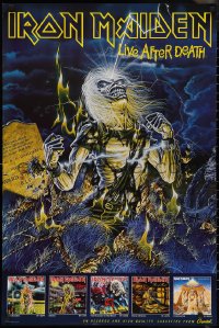 2w0143 IRON MAIDEN 24x36 music poster 1986 Live After Death, Riggs art of Eddie rising from grave!
