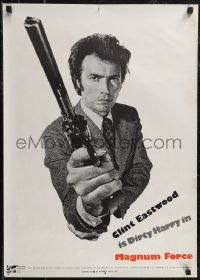 2w0302 MAGNUM FORCE 20x28 special poster 1973 Clint Eastwood is Dirty Harry w/ huge gun by Halsman!