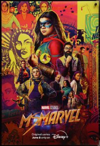 2w0746 MS. MARVEL DS tv poster 2022 Walt Disney Marvel comics, Iman Vellani and top cast montage!