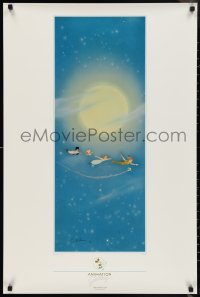 2w0264 PETER PAN signed 24x36 art print 1980s by Ken Anderson, flying with Wendy & cast!