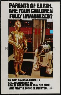 2w0316 STAR WARS HEALTH DEPARTMENT POSTER 14x22 special poster 1979 C3P0 & R2D2, do your records show it?