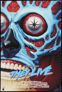 2w0254 THEY LIVE #40/100 24x36 art print 2019 Yvan Quinet close-up art, Large Edition!