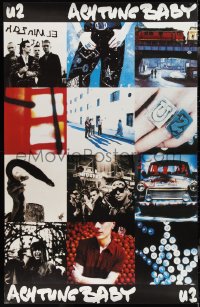 2w0063 U2 39x60 English music poster 1991 Bono, The Edge, Adam Clayton for Achtung Baby!