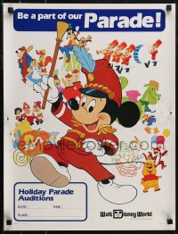 2w0275 WALT DISNEY WORLD 18x23 special poster 1980 Mickey Mouse wants you to be part of the parade!