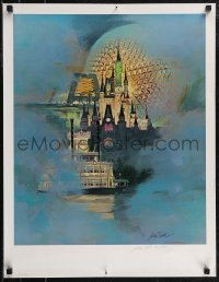 2w0258 WALT DISNEY WORLD signed #1763/5000 22x28 art print 1986 by Jim Noble, Magical Dreams!