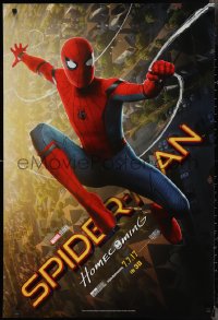 2w1129 SPIDER-MAN: HOMECOMING teaser DS 1sh 2017 Tom Holland swinging over New York City!