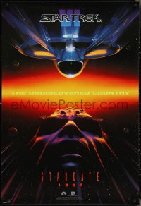 2w1138 STAR TREK VI int'l teaser 1sh 1991 William Shatner, Leonard Nimoy, Stardate 12-13-91!