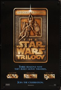 2w1140 STAR WARS TRILOGY style F 1sh 1997 George Lucas, Empire Strikes Back, Return of the Jedi!