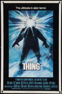 2w1155 THING 1sh 1982 John Carpenter classic sci-fi horror, Drew Struzan art, completely unfolded!