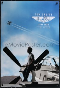 2w1161 TOP GUN: MAVERICK teaser DS 1sh 2021 Naval aviator Tom Cruise in title role on P-51 Mustang!