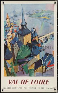 2w0208 FRENCH NATIONAL RAILROADS 24x39 French travel poster 1959 Val De Loire by Despierre!
