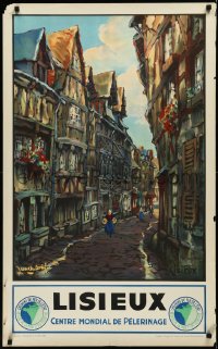 2w0213 LISIEUX 25x40 French travel poster 1923 wonderful artwork of the town, ultra rare!