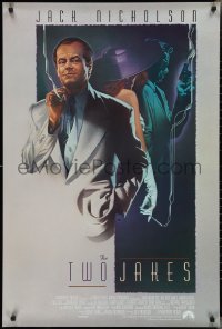 2w1172 TWO JAKES int'l DS 1sh 1990 cool full-length art of smoking Jack Nicholson by Rodriguez!