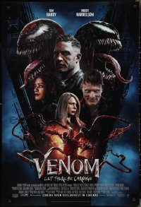 2w1182 VENOM: LET THERE BE CARNAGE int'l advance DS 1sh 2021 Marvel Comics Tom Hardy in title role & more!