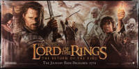 2w0016 LORD OF THE RINGS: THE RETURN OF THE KING vinyl banner 2003 Jackson, cast montage!