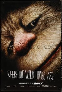 2w1190 WHERE THE WILD THINGS ARE IMAX teaser DS 1sh 2009 Spike Jonze, cool image of monster!