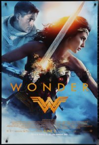 2w1191 WONDER WOMAN advance DS 1sh 2017 sexiest Gal Gadot in title role/Diana Prince, Chris Pine
