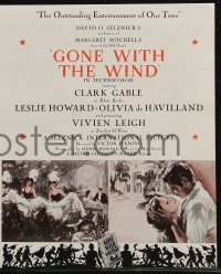 2w0727 GONE WITH THE WIND herald 1939 Clark Gable, Vivien Leigh, Leslie Howard, Olivia de Havilland!