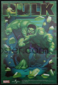 2w0321 INCREDIBLE HULK 2 16x24 special posters 2003 art transforming and busting through wall!