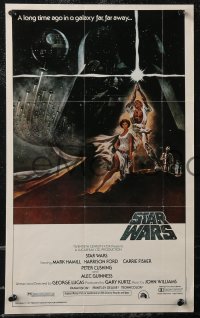 2w0112 TOPPS POSTERS 5 Topps posters 1981 Star Wars, Empire Strikes Back, Jaws, Rocky, Superman!