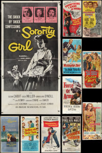 2x0440 LOT OF 13 FOLDED 1950S THREE-SHEETS 1950s great images from a variety of movies!
