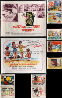 2x0794 LOT OF 11 MOSTLY UNFOLDED HALF-SHEETS 1940s-1960s great images from a variety of movies!