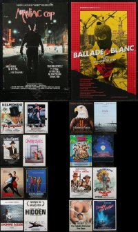 2x0854 LOT OF 19 FORMERLY FOLDED FRENCH 15X21 POSTERS 1980s-1990s a variety of cool movie images!