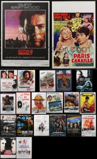 2x0847 LOT OF 27 FORMERLY FOLDED FRENCH 15X21 POSTERS 1960s-1980s a variety of cool movie images!