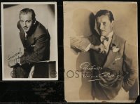 2x0707 LOT OF 2 FACSIMILE SIGNED FAN PHOTOS 1930s Melvyn Douglas & Ronald Colman!