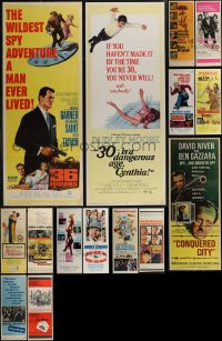 2x0878 LOT OF 17 MOSTLY UNFOLDED 1960S INSERTS 1960s great images from a variety of movies!