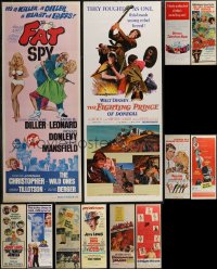 2x0885 LOT OF 12 MOSTLY UNFOLDED 1960S INSERTS 1960s a variety of cool movie images!