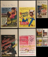 2x0472 LOT OF 21 FOLDED WINDOW CARDS 1950s great images from a variety of different movies!