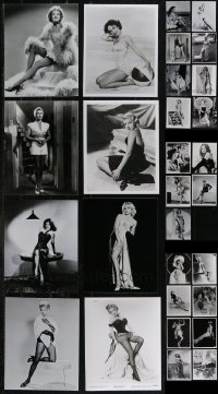 2x0727 LOT OF 29 FEMALE STARS REPRO PHOTOS 1980s Liz Taylor, Marlene Dietrich, Ava Gardner & more!