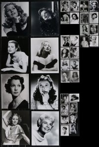 2x0716 LOT OF 52 FEMALE CLOSE-UP REPRO PHOTOS 1980s portraits of leading & supporting ladies!
